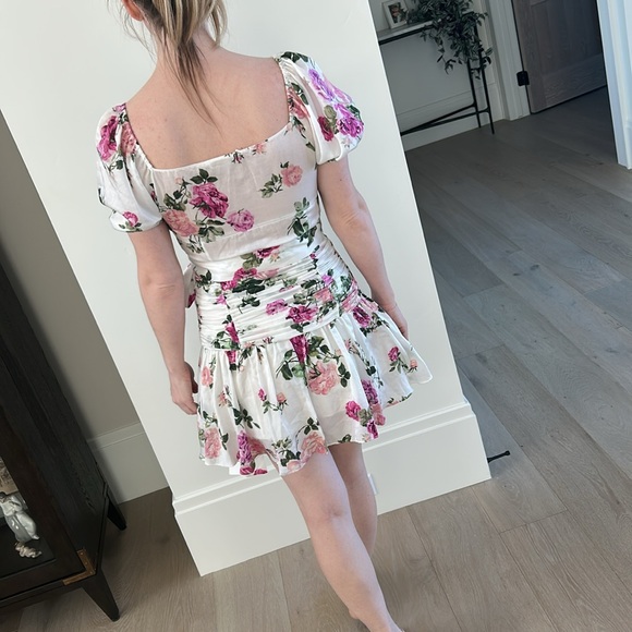 Love Shack Fancy Floral Puff Sleeve Dress - Picture 3 of 5